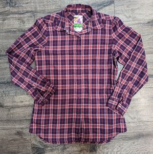 Burton Medium Dryride Snowboarding Blitz Flannel Layer Pink Purple with Pockets